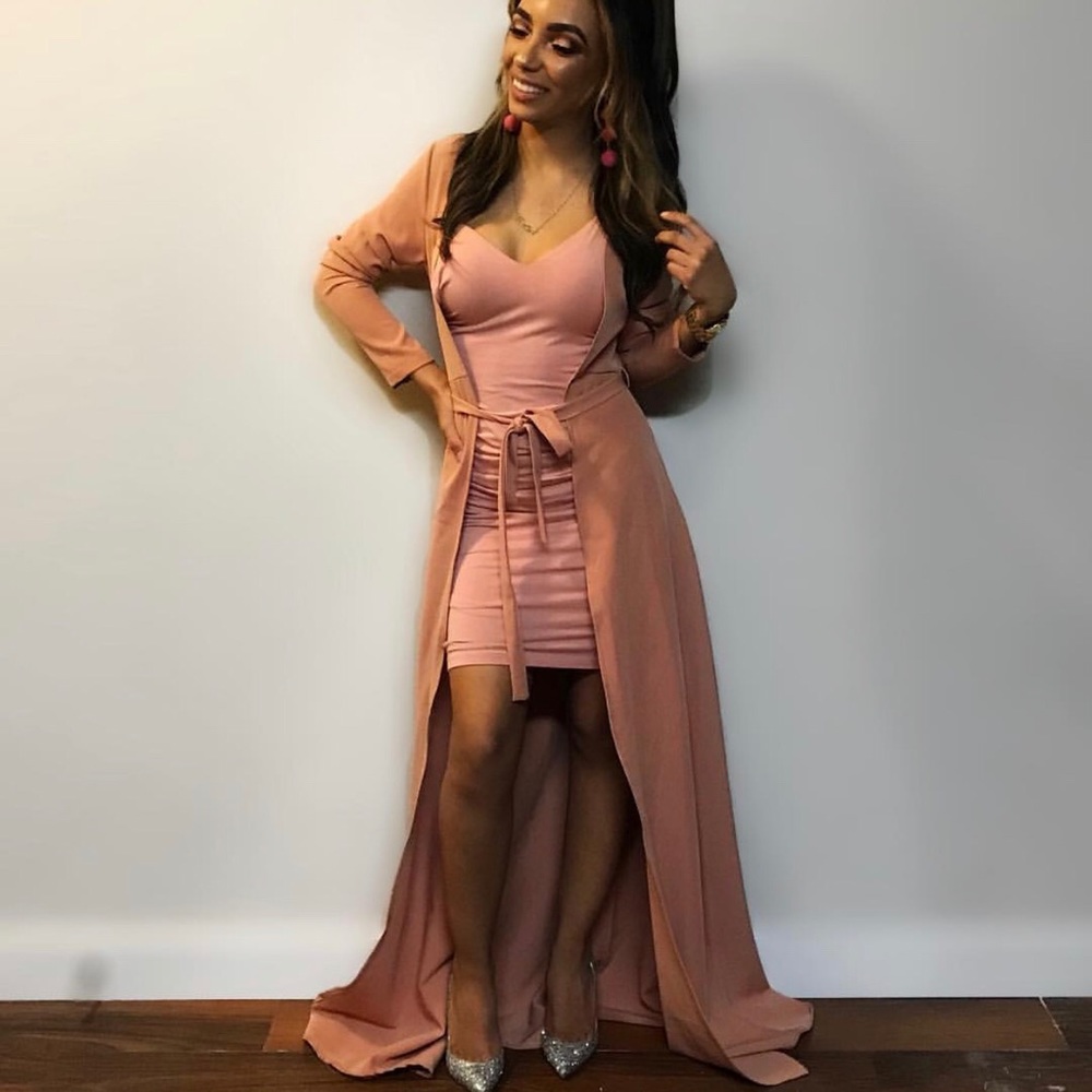 Pink Dress and Duster